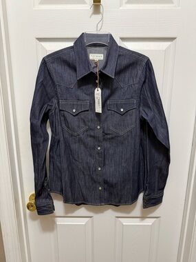 Tecovas Indigo Western Denim Shirt